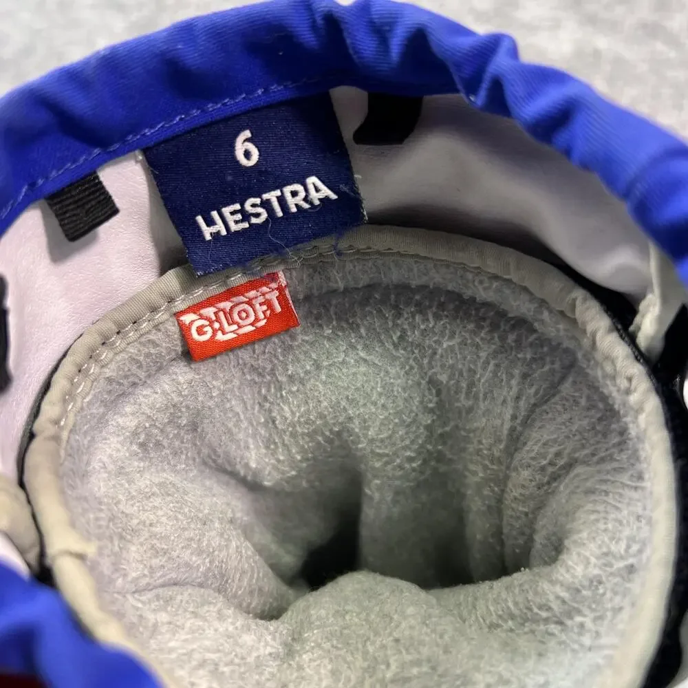 Hestra Mitten Left Hand sz 6 Blue Leather Palm Insulated Ski Snow Winter Single